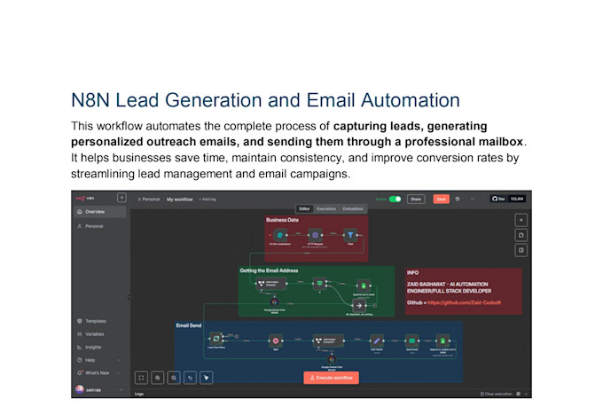 develop ai automation workflows using n8n